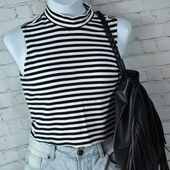 mock turtleneck tank top